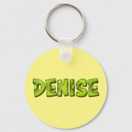 Denise Name Kiwi Design Schlüsselanhänger (Vorderseite)