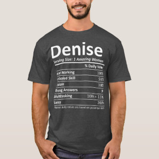 DENISE Nutrition Personalisiert Name Funny Gift T-Shirt