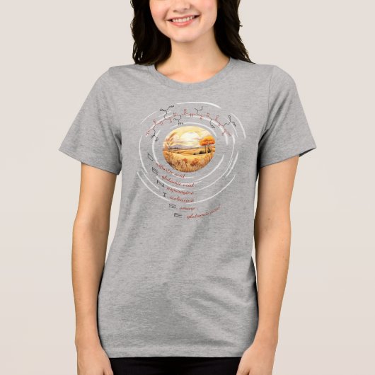 DENISE Peptid, Moon 6 mit benutzerdefiniertem Text Tri-Blend Shirt (Vorderseite)