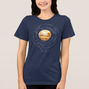 DENISE Peptid, Moon 6 mit benutzerdefiniertem Text Tri-Blend Shirt