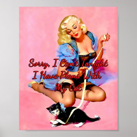 Denise Purrty von Gil Elvgren aus den 50er Jahren Poster (Vorne)