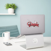 Denise red Heart Graffiti Aufkleber Sticker (Laptop auf Schreibtisch)