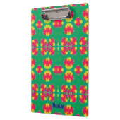 DENISE ~ Rosa, Rot, Gelb und Grün Klemmbrett (Links)