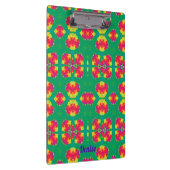 DENISE ~ Rosa, Rot, Gelb und Grün Klemmbrett (Rechts)