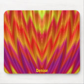 DENISE ~ Rot, Gelb und Lila Mousepad (Vorne)