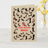 Denise Shoes Happy Birthday Card Karte (Gelbe Blume)