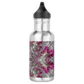 DENISE ~ SILVER BUBBLES GLOSSY! ~ Rosa Silber 3D Edelstahlflasche (Rechts)