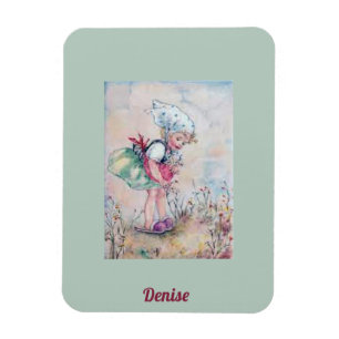 DENISE ~ SÜßES MÄDCHEN VINTAGE ~ Erna Maison ~ Magnet