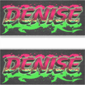 Denise Vorname Name Graffiti Aufkleber Sticker (Vorderseite)
