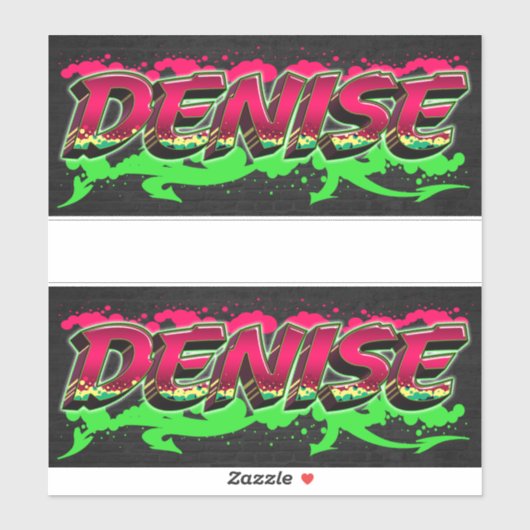 Denise Vorname Name Graffiti Aufkleber Sticker (Blatt)