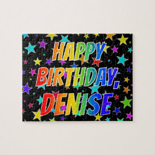 "DENISE" Vorname, Spaß "GLÜCKLICHER BIRTHTAG" Puzzle