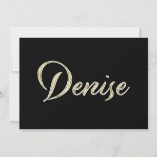 Denise white gold Handwriting Karte