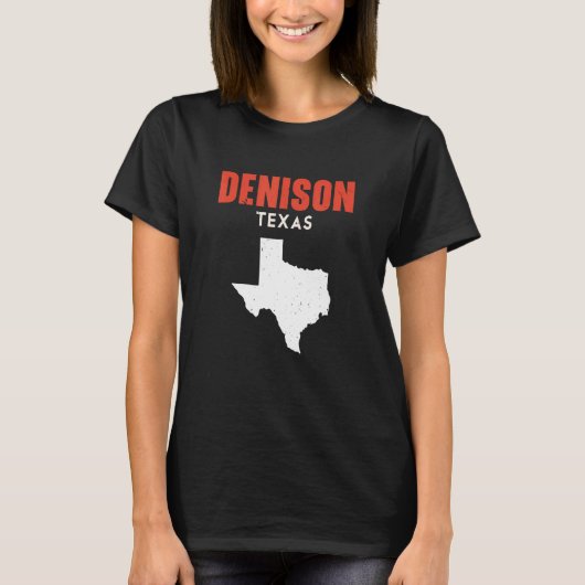 Denison Texas USA Staat America Travel Texan T-Shirt (Vorderseite)