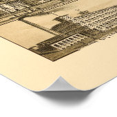 Denison, TX Panorama Karte - 1891 Poster (Ecke)