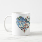 Denison TX Vintag Map Kaffeetasse (Links)