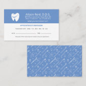 Denist ernennt Erinnerung Zahnbüro Visitenkarte (Vorne/Hinten)