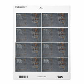 Denium Fabric Background Shipping Label (Vorne)
