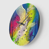 DENK AN Christèle Chabrette Große Wanduhr (Winkel)