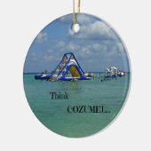 Denk an Cozumel! Keramikornament (Links)
