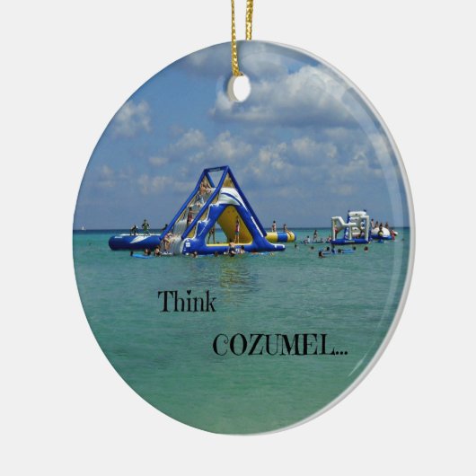 Denk an Cozumel! Keramikornament (Links)