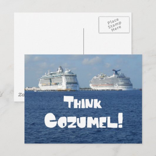 Denk an Cozumel! Postkarte (Vorne/Hinten)