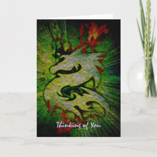 Denk an dich Drache Karte