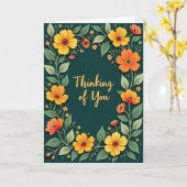 Denk an Dich Floralkarte Karte (Gelbe Blume)