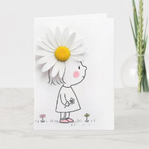 Denk an Dich Gänseblümchen Haar Karte