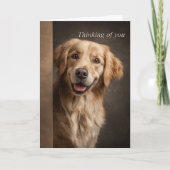 Denk an Dich Golden Retriever Karte (Vorderseite)