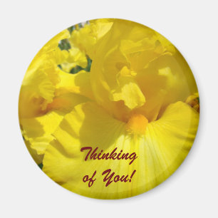 Denk an Dich! Magnet Gelbe Schwertlilien Blumen