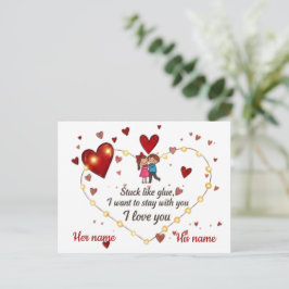 Denk an Dich Romantisches Geschenk mit individuell Feiertagspostkarte