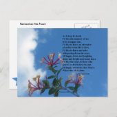 Denk an mein Gedicht Postkarte (Vorne/Hinten)