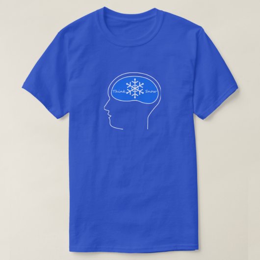 Denk an Schnee! und Ski T-Shirt (Design vorne)