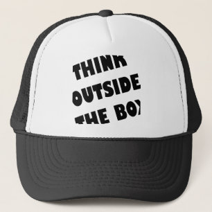 Denk Außerhalb Der Kiste Lustige Ballkappe Trucker Truckerkappe