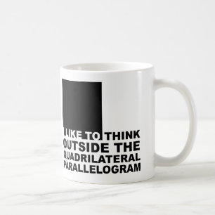 Denk außerhalb der Kiste Lustiger Geek Nerd Becher Kaffeetasse