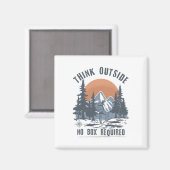 Denk außerhalb Keine Box erforderlich Lustiger Wan Magnet (Vorderseite/Rückseite)