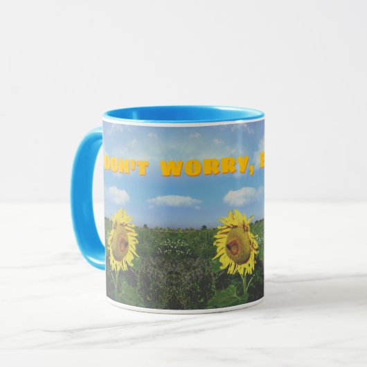Denk daran, glücklich zu sein tasse (Vorderseite Links)