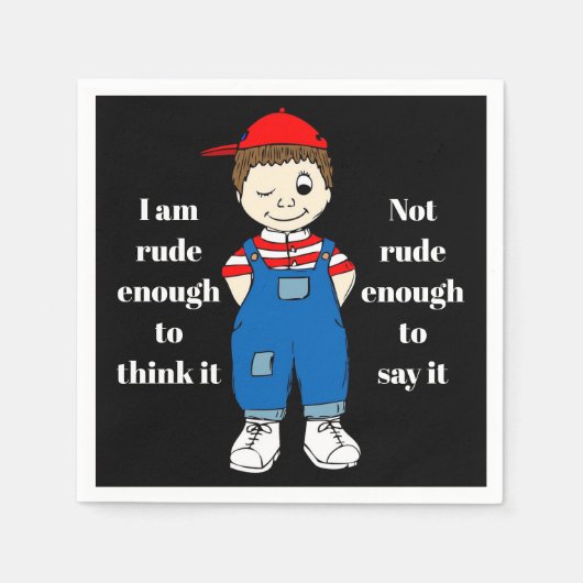 Denk daran - sag es nicht - Funny Cocktail Napkins Serviette (Vorderseite)