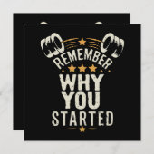 Denk daran, warum du angefangen hast. Gym Motivier (Vorne/Hinten)