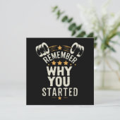 Denk daran, warum du angefangen hast. Gym Motivier (Stehend Vorderseite)