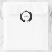 Denk daran zu atmen! runder aufkleber (Tasche)