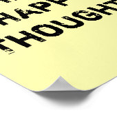 Denk glückliche Gedanken. Poster (Ecke)