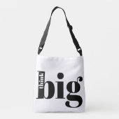 Denk groß! Fun Zitat - Moderne, mutige Typografie Tragetaschen Mit Langen Trägern (Rückseite)