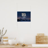 Denk groß nach. Träumen Sie groß. Glauben Sie groß Poster (Küche)