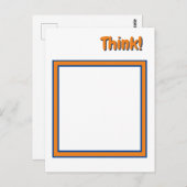 Denk nach! Außerhalb der Box (benutzerdefinierbar) Postkarte (Vorne/Hinten)