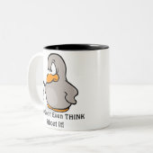 Denk nicht mal darüber nach! Tasse (Vorderseite Links)