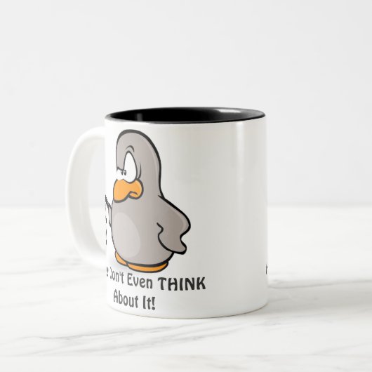 Denk nicht mal darüber nach! Tasse (Vorderseite Links)