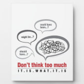 Denk nicht zu viel nach fotoplatte (Vorderseite)