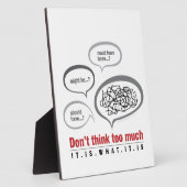 Denk nicht zu viel nach fotoplatte (Seite)