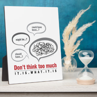 Denk nicht zu viel nach fotoplatte